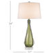 Zephyr 34 inch 150 watt Green and Clear Table Lamp Portable Light