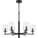 Hailie 6 Light 26 inch Flat Black Chandelier Ceiling Light