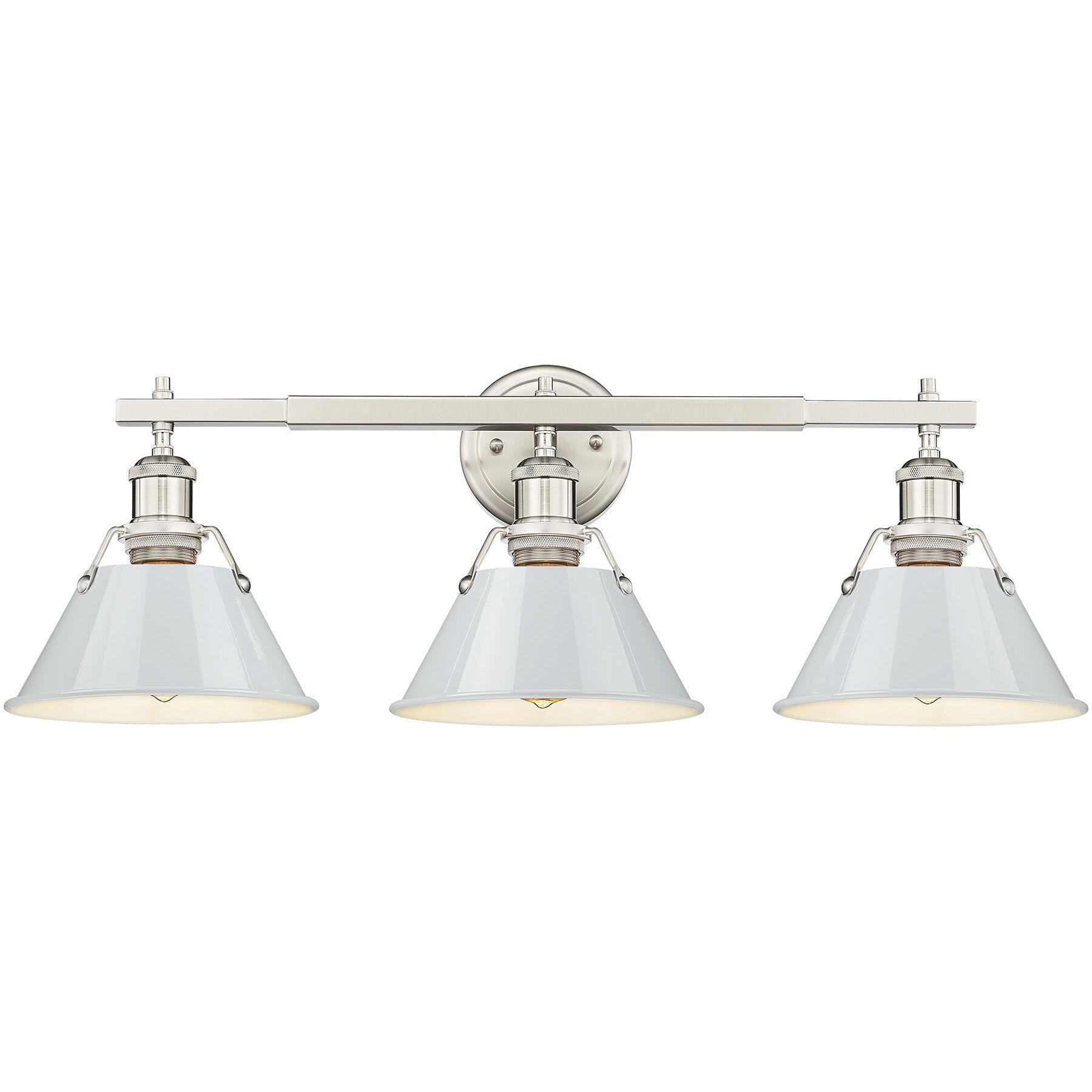 Yep Orwell Vanity Wall Light in Pewter, Dusky Blue
