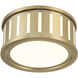 Kendal 2 Light 9.5 inch Vibrant Gold Flush Ceiling Light