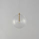 Global LED 7 inch Natural Aged Brass Single Pendant Ceiling Light