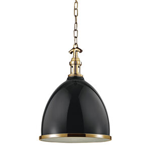 Viceroy Pendant Ceiling Light in Black and Aged Brass