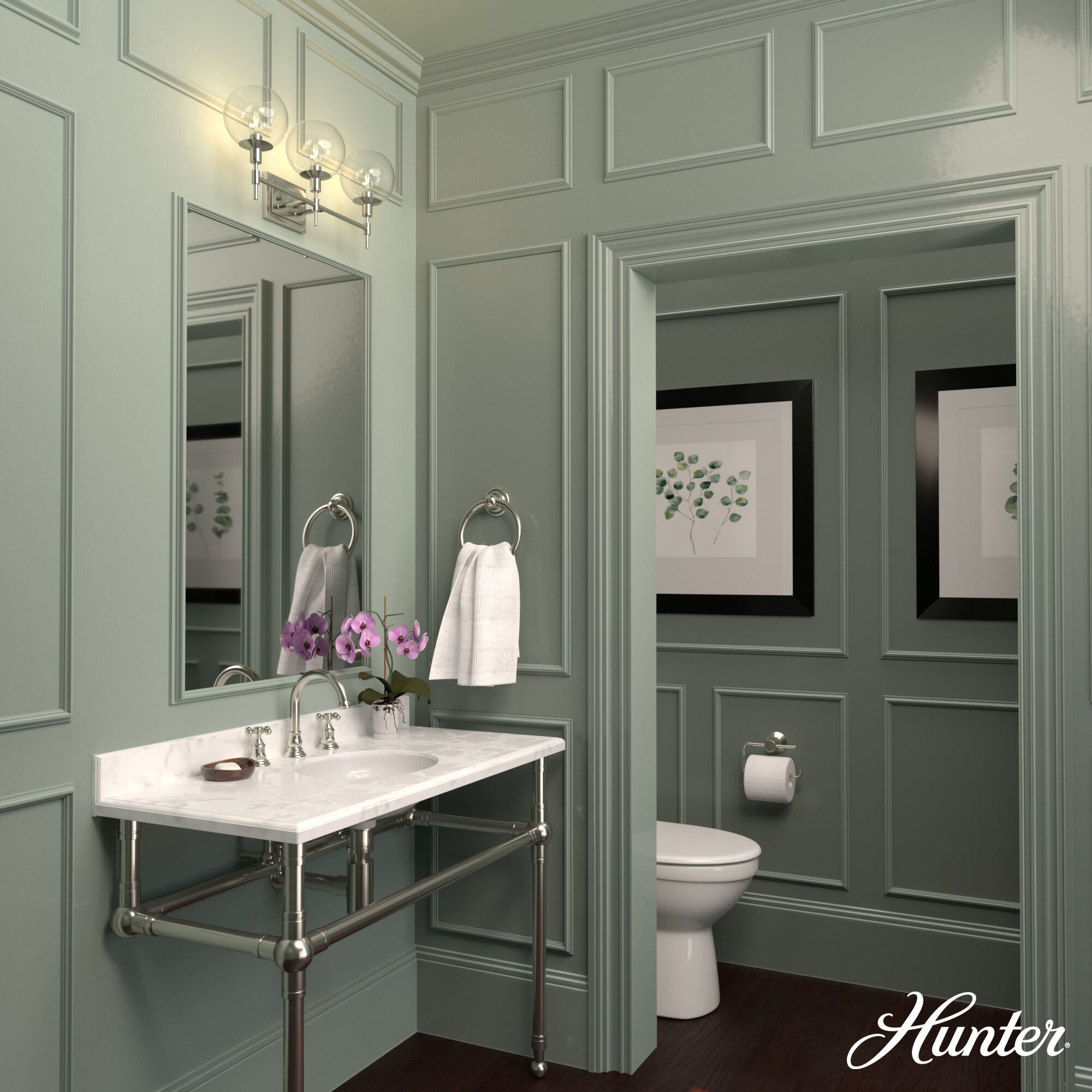 24 inch brushed top nickel vanity light