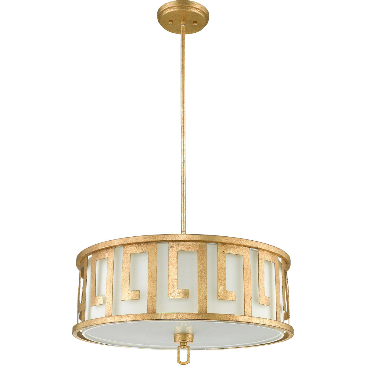 Lemuria 3 Light 22 inch Distressed Gold Pendant Ceiling Light, Gilded Nola