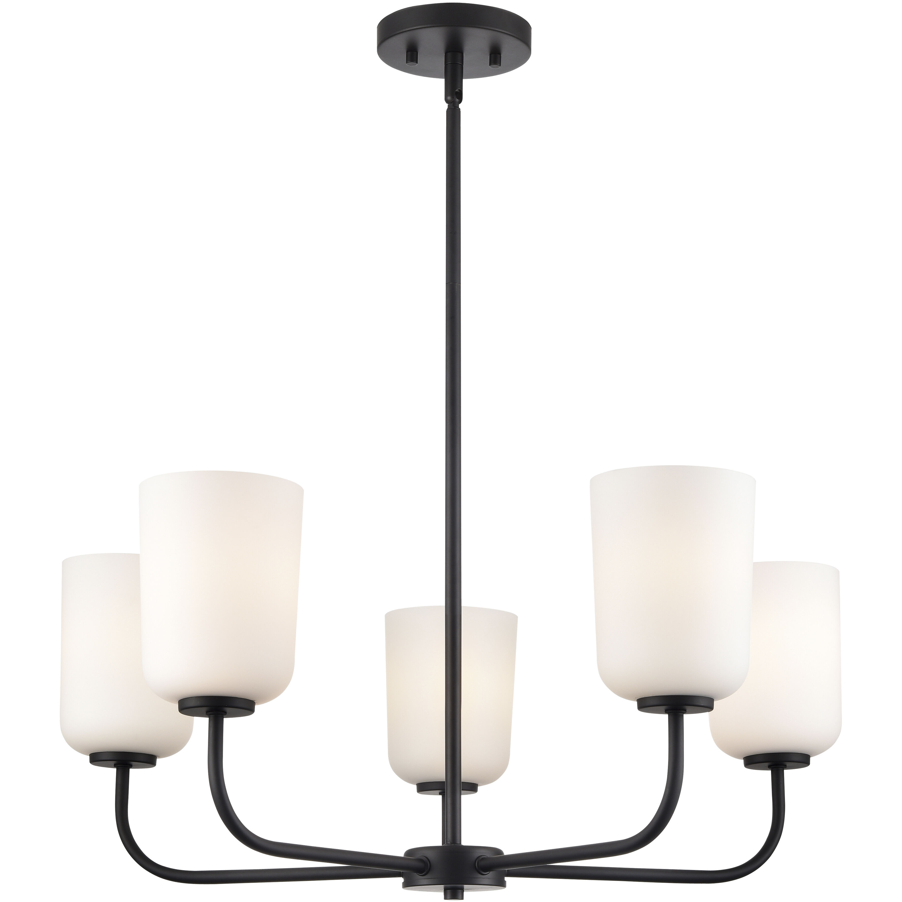 Laphia 5 Light 27 inch Matte Black Chandelier Ceiling Light