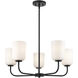 Laphia 5 Light 27 inch Matte Black Chandelier Ceiling Light