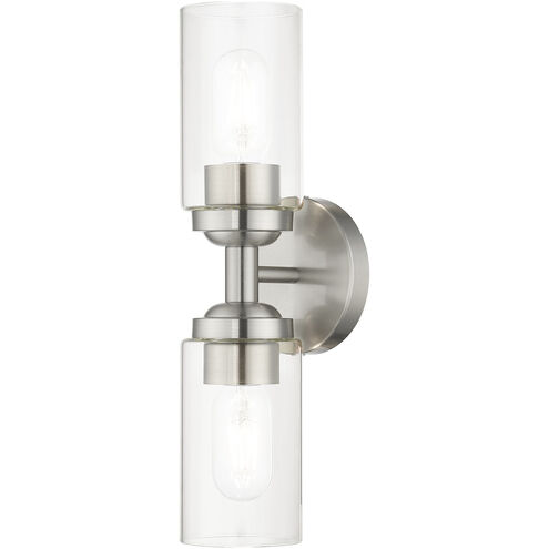 Whittier 2 Light 4.75 inch Brushed Nickel Vanity Sconce Wall Light