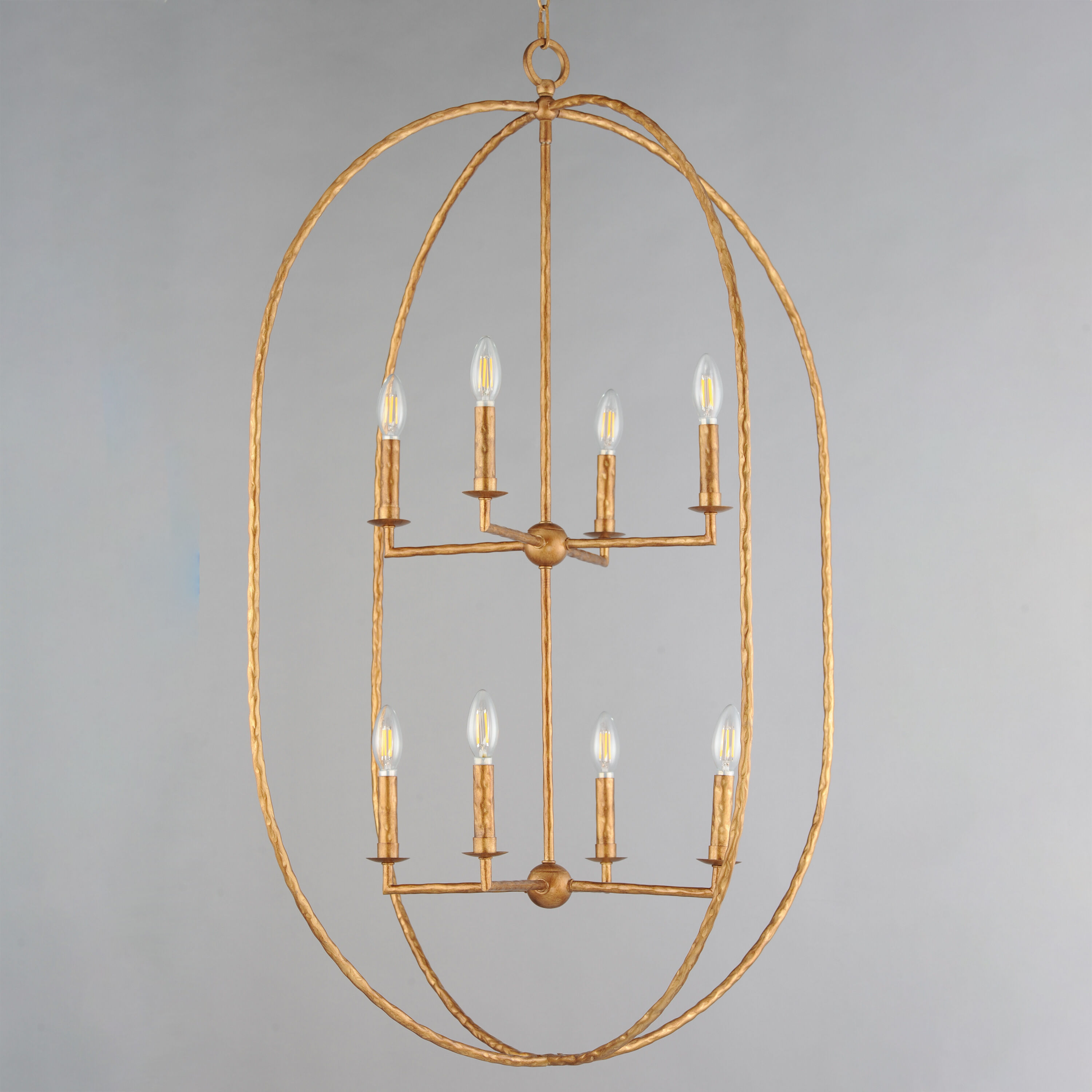 Martel 8 Light 30 inch Etruscan Gold Multi-Light Pendant Ceiling Light