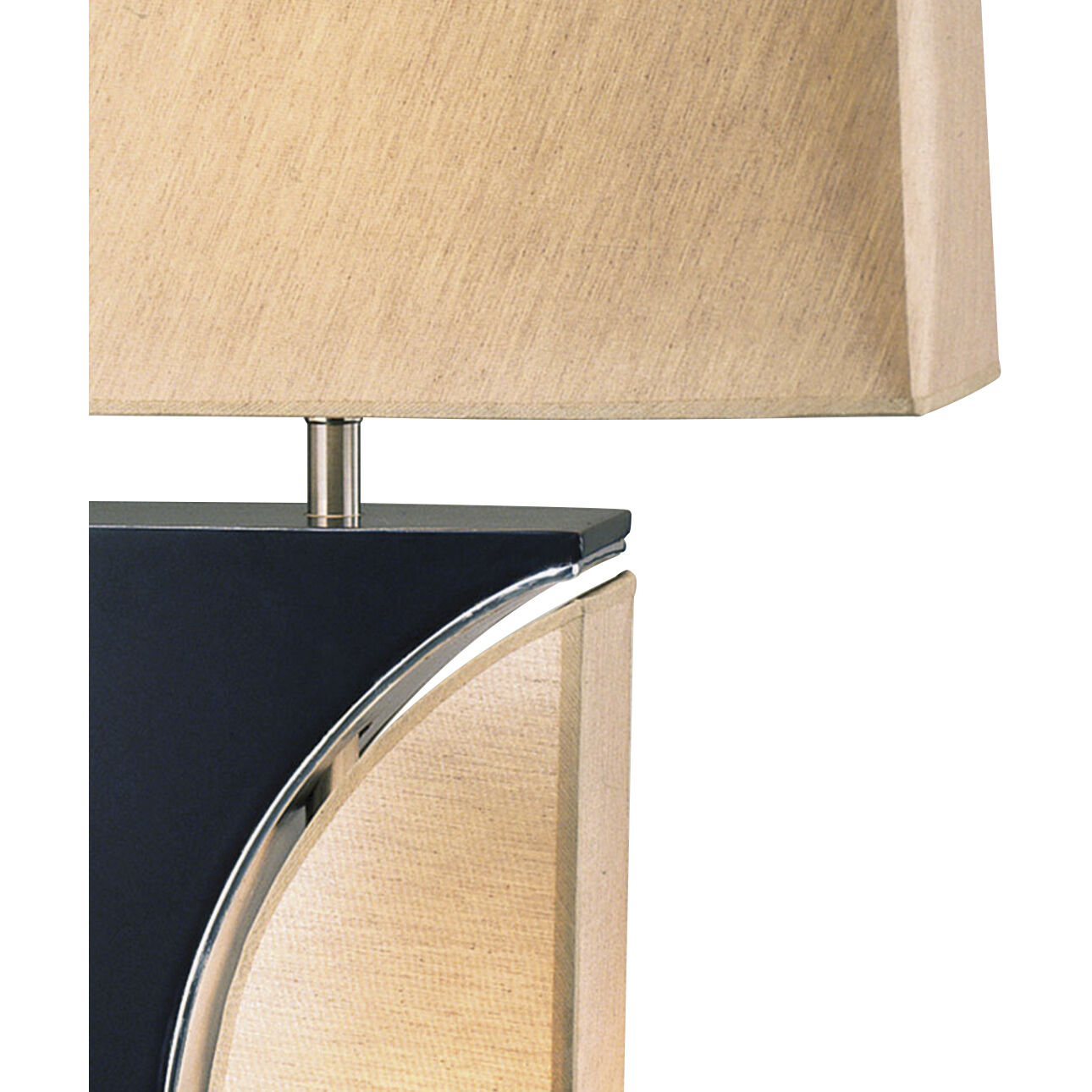 Half Moon 30 inch 60.00 watt Espresso and Brushed Nickel Table Lamp Portable Light