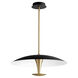 Spacely 1 Light 25.63 inch Black and Aged Brass Pendant Ceiling Light