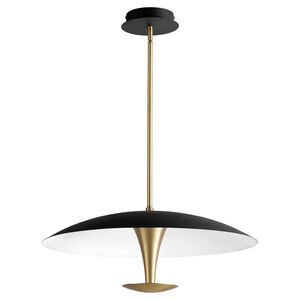 Spacely 1 Light 26 inch Black and Aged Brass Pendant Ceiling Light