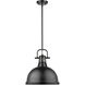 Yep Duncan 1 Light 14 inch Matte Black Pendant Ceiling Light, Large