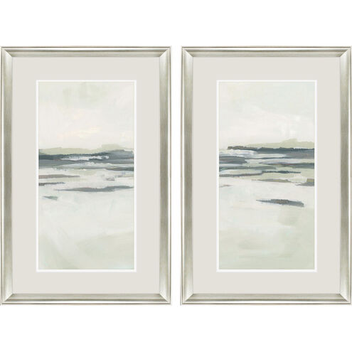 Moss Coastline Green and Blue Framed Art