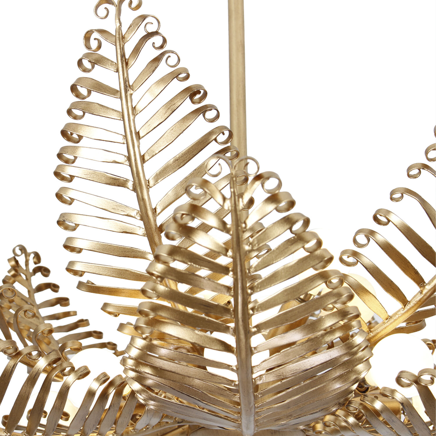 Fern 14 Light 36 inch Modern Gold Chandelier Ceiling Light
