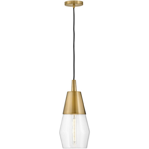 Livie 1 Light 8 inch Lacquered Brass Pendant Ceiling Light