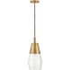 Livie 1 Light 8 inch Lacquered Brass Pendant Ceiling Light