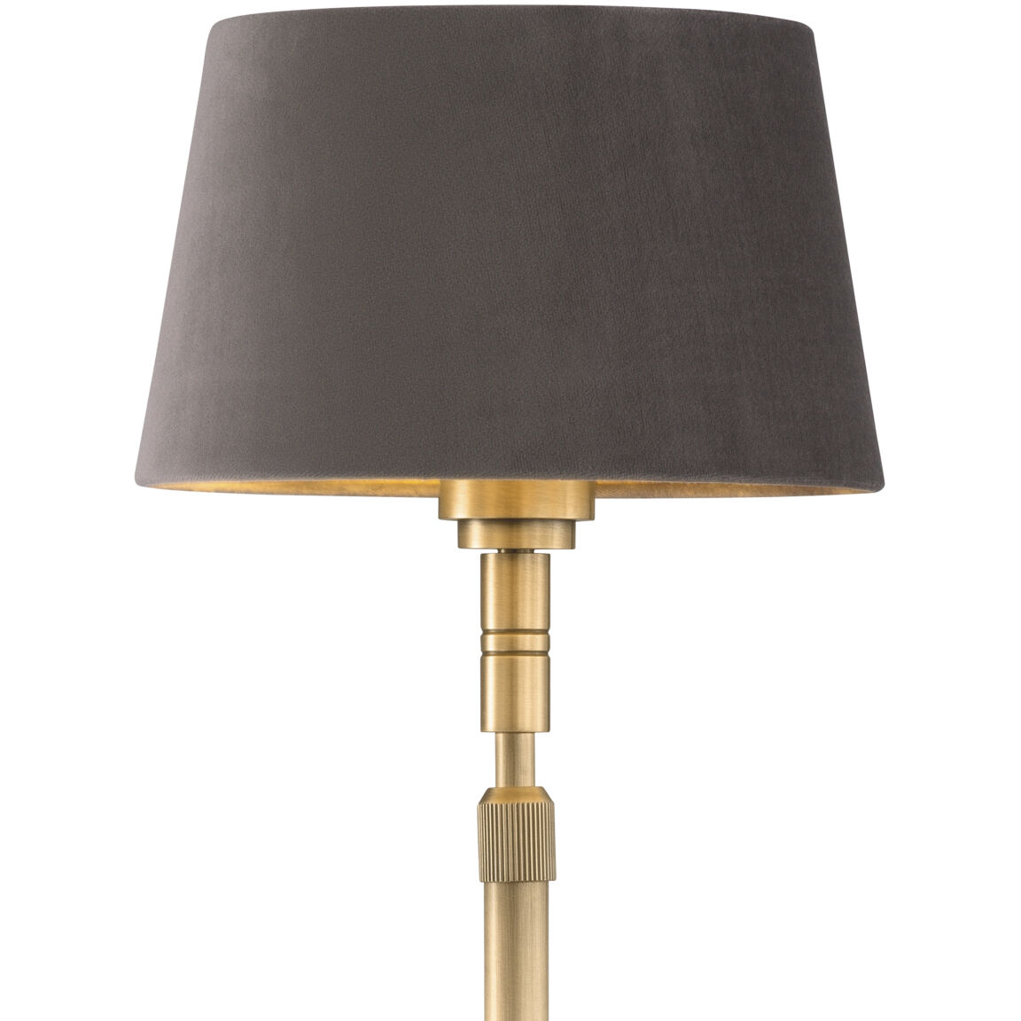 Tryon 57.68 inch 40 watt Brushed Brass Floor Lamp Portable Light in Velvet Shade