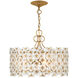 Spring Flower 4 Light 20.25 inch Brass Pendant Ceiling Light