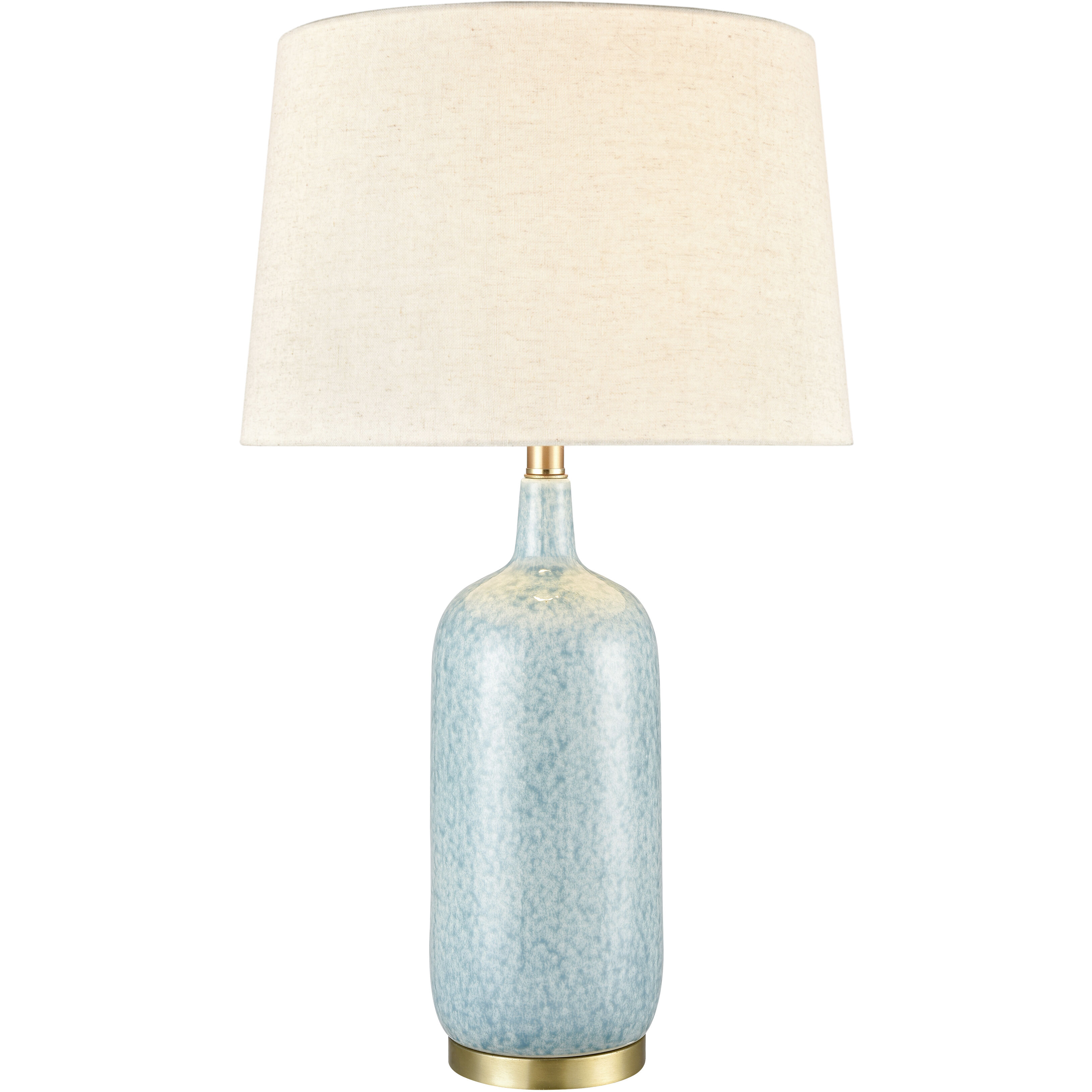 Port Isabel 28 inch 150 watt Blue with Brass Table Lamp Portable Light