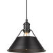 Orwell 1 Light 10 inch Matte Black Pendant Ceiling Light, Medium
