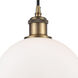 Ballston Athens LED 8 inch Brushed Brass Mini Pendant Ceiling Light, Ballston