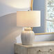 Arthur 20 inch 150 watt Light Grey with White Accent Table Lamp Portable Light