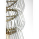 Waterford Killarney LED 19 inch Natural Brass Layered Entry Chandelier Ceiling Light