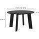 Delta 47 X 47 inch Black Outdoor Dining Table, Round
