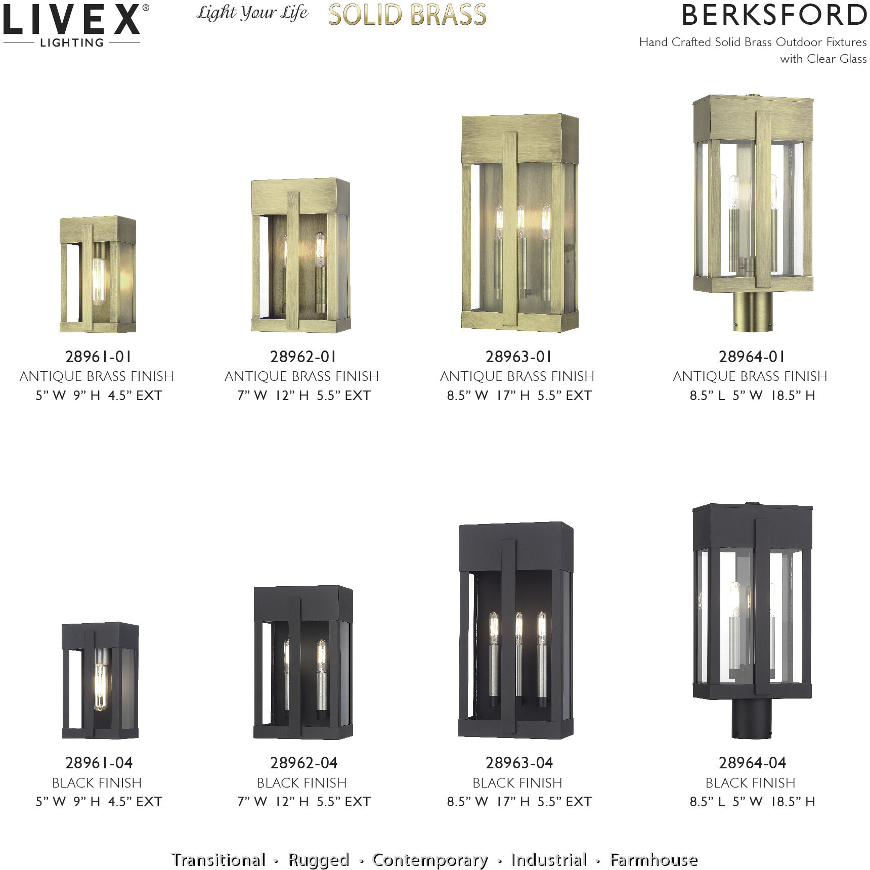 Berksford 1 Light 9 inch Black with Brushed Nickel Candles Outdoor Wall Lantern