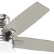 Anisten 44 inch Brushed Nickel with Matte Nickel/Light Grey Oak Blades Ceiling Fan