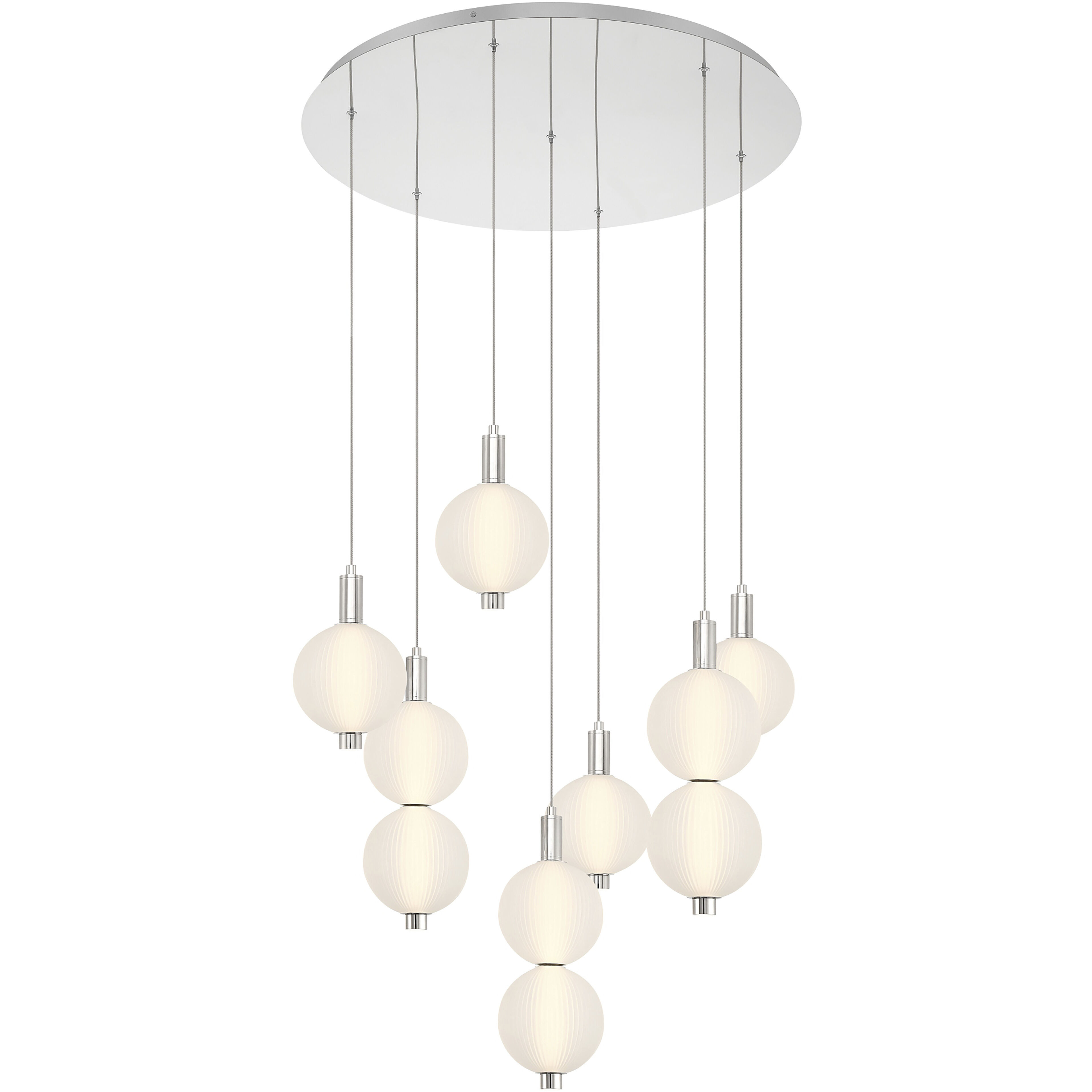 Palmas 7 Light 24 inch Polished Nickel Chandelier Ceiling Light