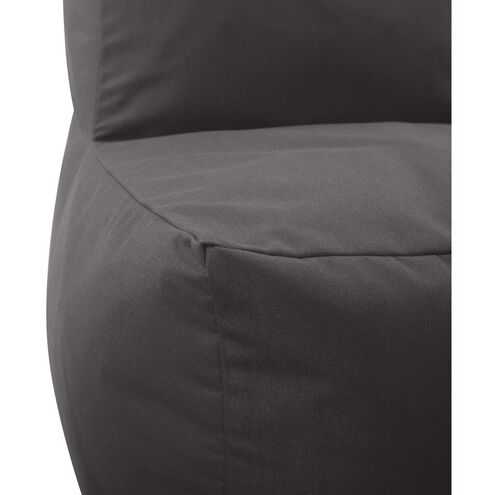 Seascape Charcoal Outdoor Pouf Chair Cover