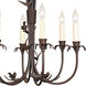Bird 6 Light 20 inch Rust Chandelier Ceiling Light