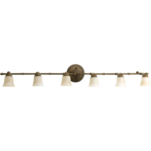 Savannah 6 Light 48 inch Burnished Chestnut Close-to-Ceiling Ceiling Light