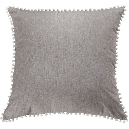 Dawson 24 X 5.5 inch Gray with White Accent Pillow