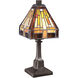 Stephen 12 inch 25 watt Vintage Bronze Table Lamp Portable Light, Naturals 