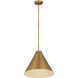 Eaton 1 Light 18 inch Rubbed Brass Pendant Ceiling Light