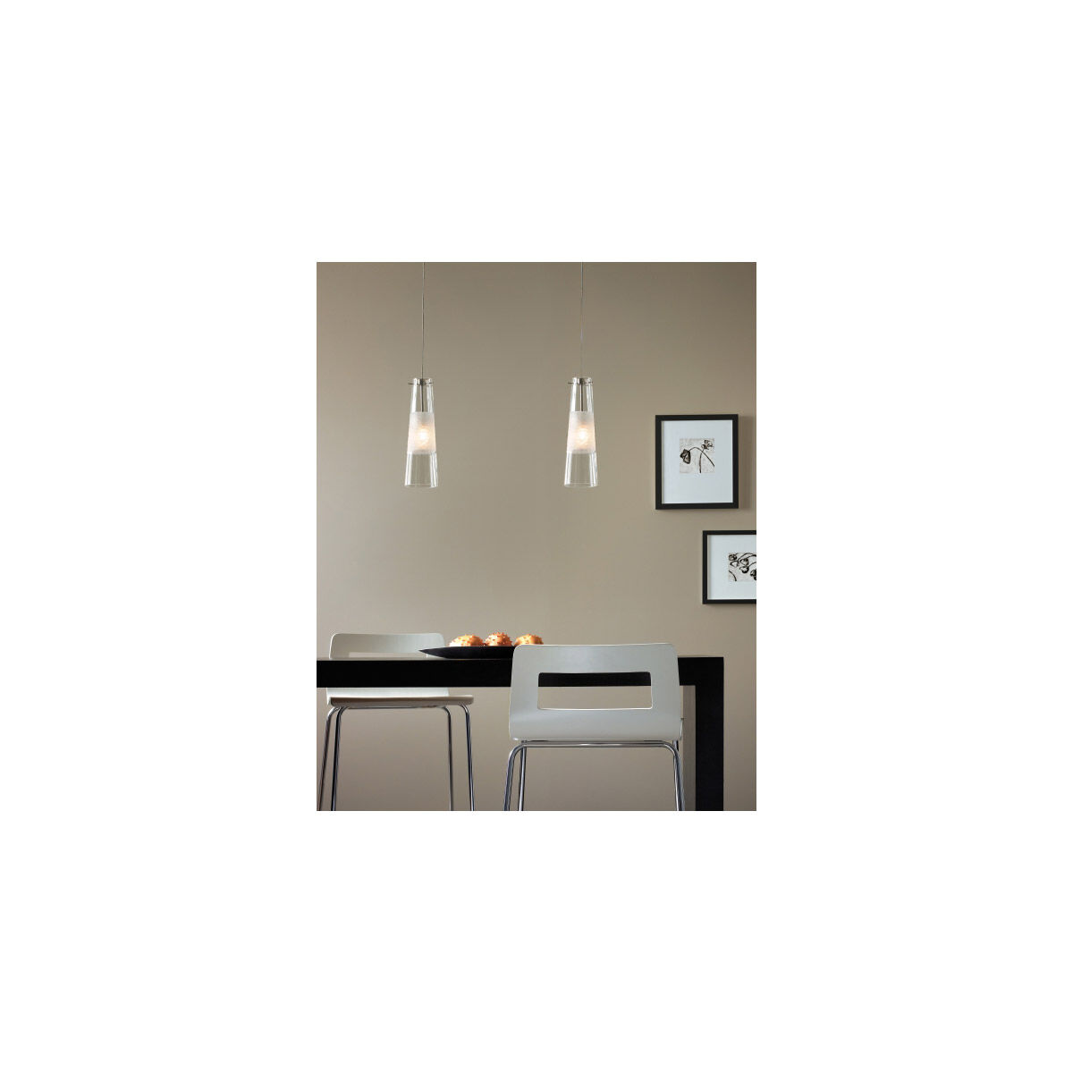 Sean Lavin Bonn 1 Light 120 Satin Nickel Low-Voltage Pendant Ceiling Light in Monopoint, LED 90 CRI 3000K, Clear Glass