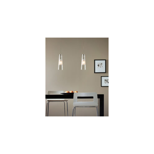 Sean Lavin Bonn 1 Light 12 Satin Nickel Low-Voltage Pendant Ceiling Light in Incandescent, MonoRail, Clear Glass