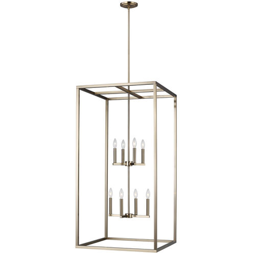 Moffet Street 8 Light 23.5 inch Satin Brass Foyer Pendant Ceiling Light, Extra Large