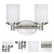 Cylinder 2 Light 12.5 inch Satin Nickel Bath Vanity Wall Light