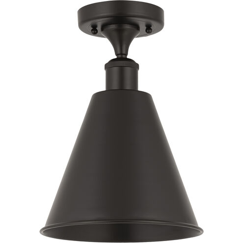 Ballston Cone LED 8 inch Matte Black Semi-Flush Mount Ceiling Light