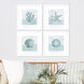 Coastal Mosaic Blue and Turquoise and Gray Framed Art, Propac