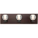 Boca 3 Light Bronze Vanity Light Wall Light