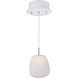 Puffs LED 6.25 inch White Single Pendant Ceiling Light