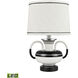 Luxor Gardens 18 inch 9.00 watt White Table Lamp Portable Light