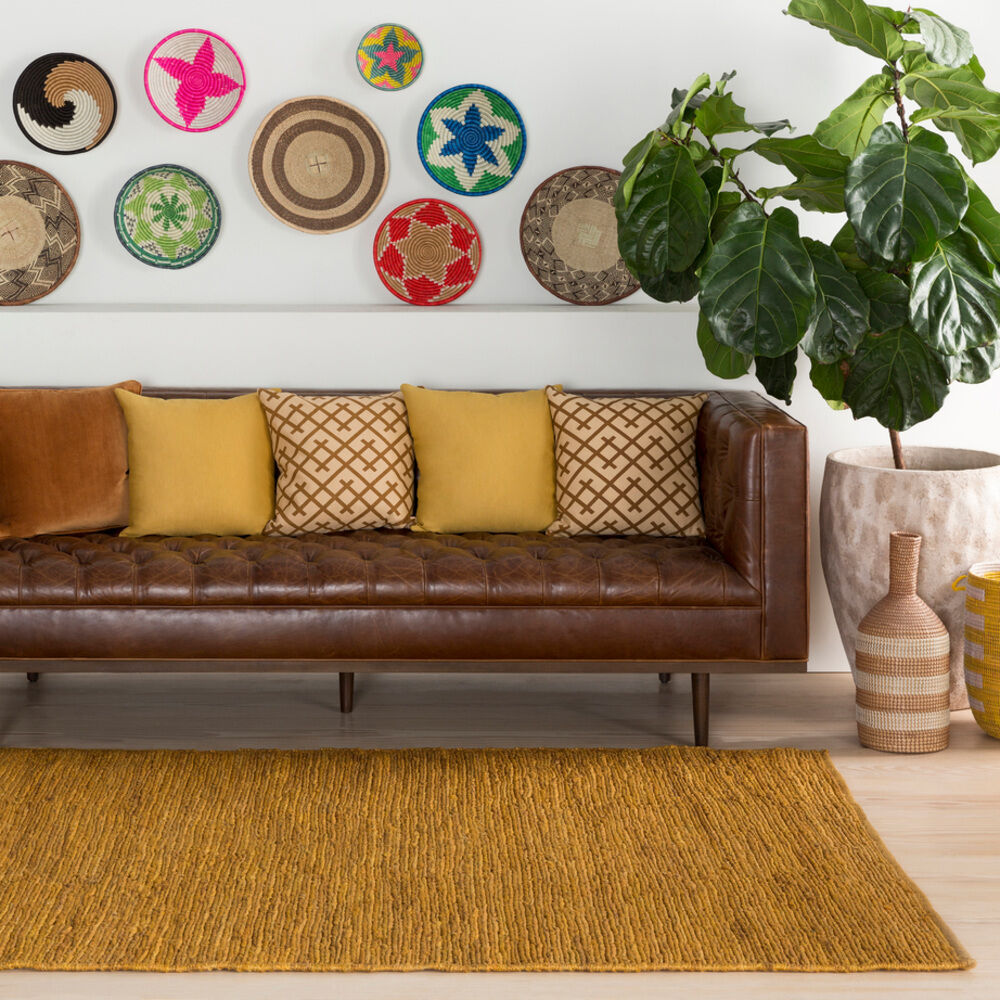 Purity 96 X 27 inch Mustard Indoor Runner, Runner