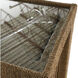 Hutch 70 X 18 inch Natural Seagrass / Tempered Glass Console Table
