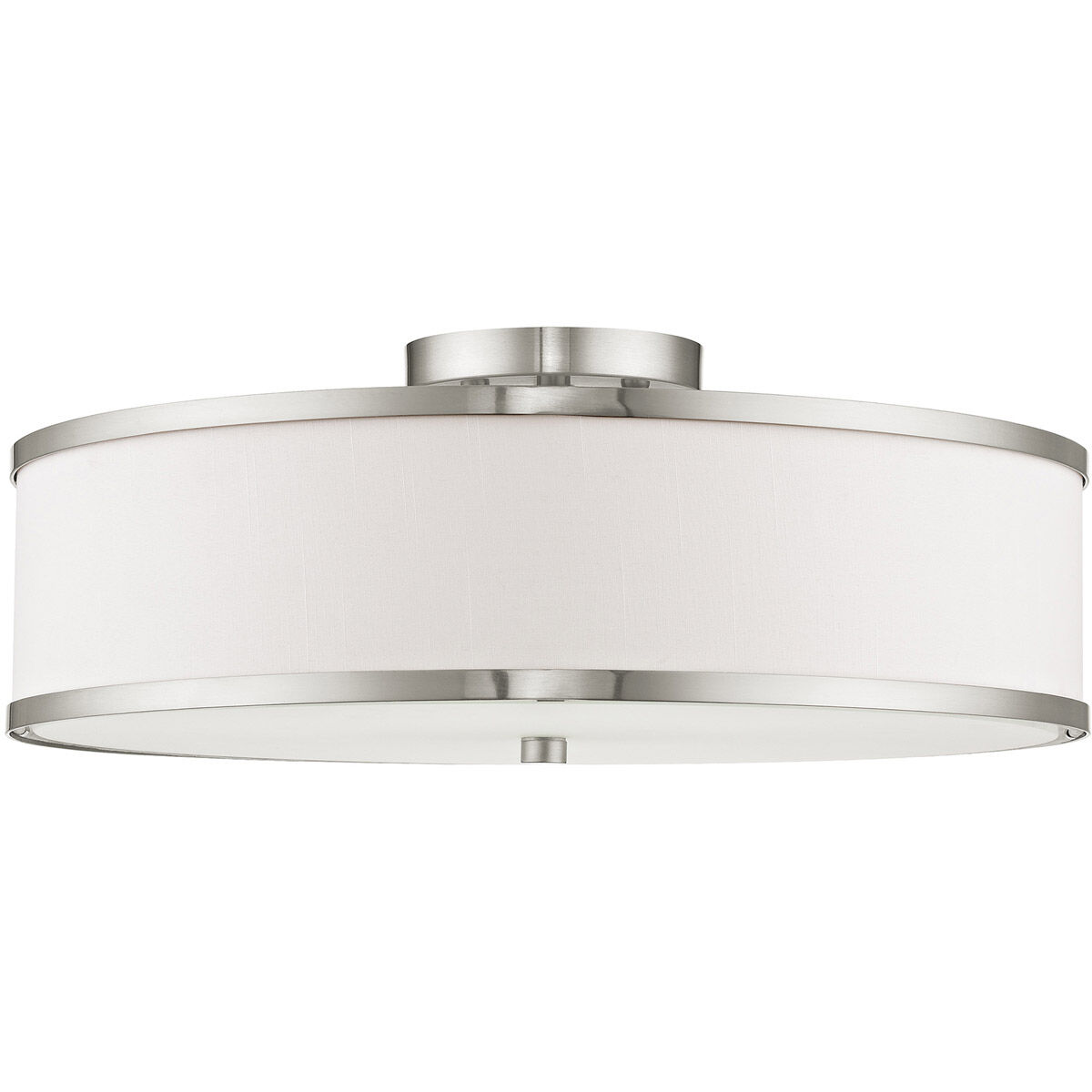 Park Ridge 3 Light 18 inch Brushed Nickel Semi-Flush Mount Ceiling Light