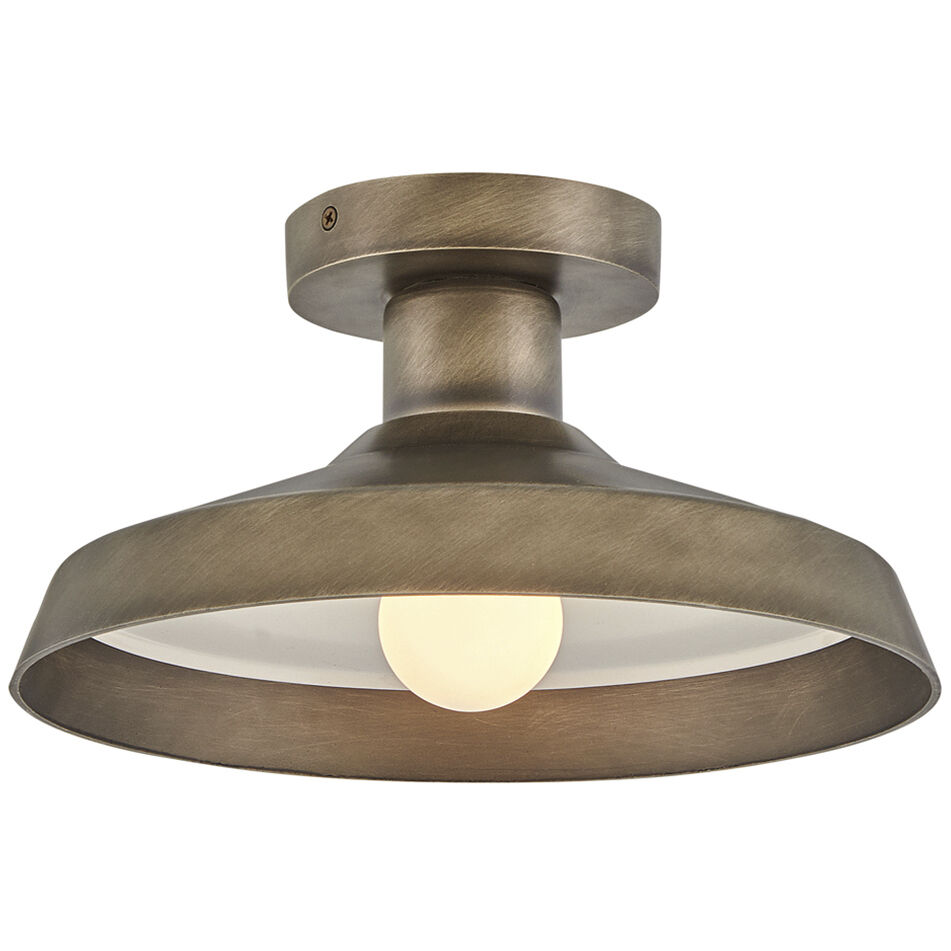 Forge 1 Light 12 inch Burnished Bronze Outdoor Ceiling, Coastal Elements